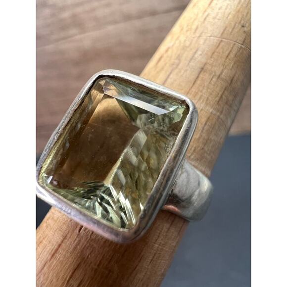 NEW Prasiolite Sterling silver ring 6.87 grams - Picture 9 of 16